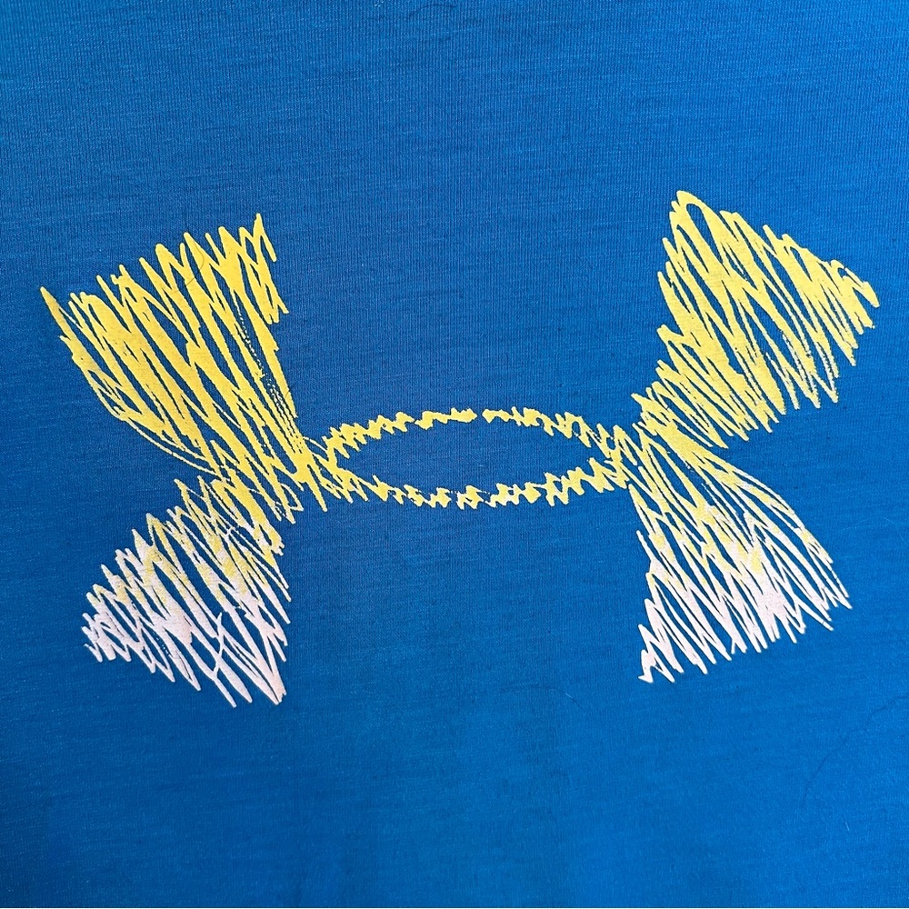 Under Armour Women's Aqua Blue Logo Tee Size Small - Picture 7 of 8